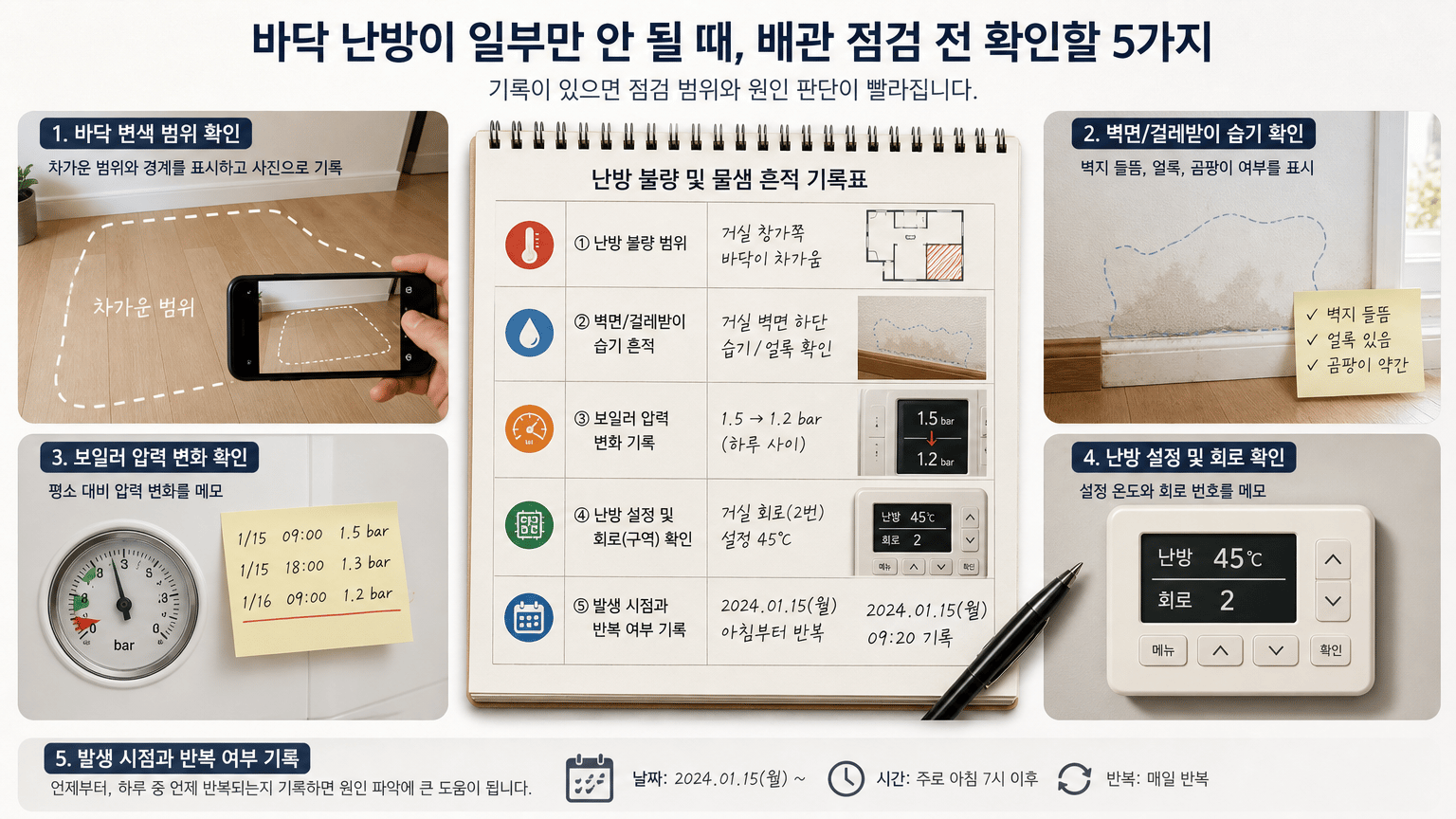바닥 난방이 일부만 안 될 때, 배관 점검 전 확인할 5가지
